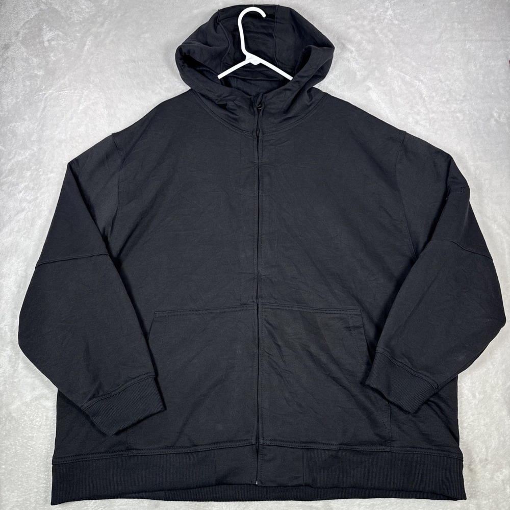 Red Kap Performance Black Hoodie Sweatshirt Men's 3XL Full Zip Workwear